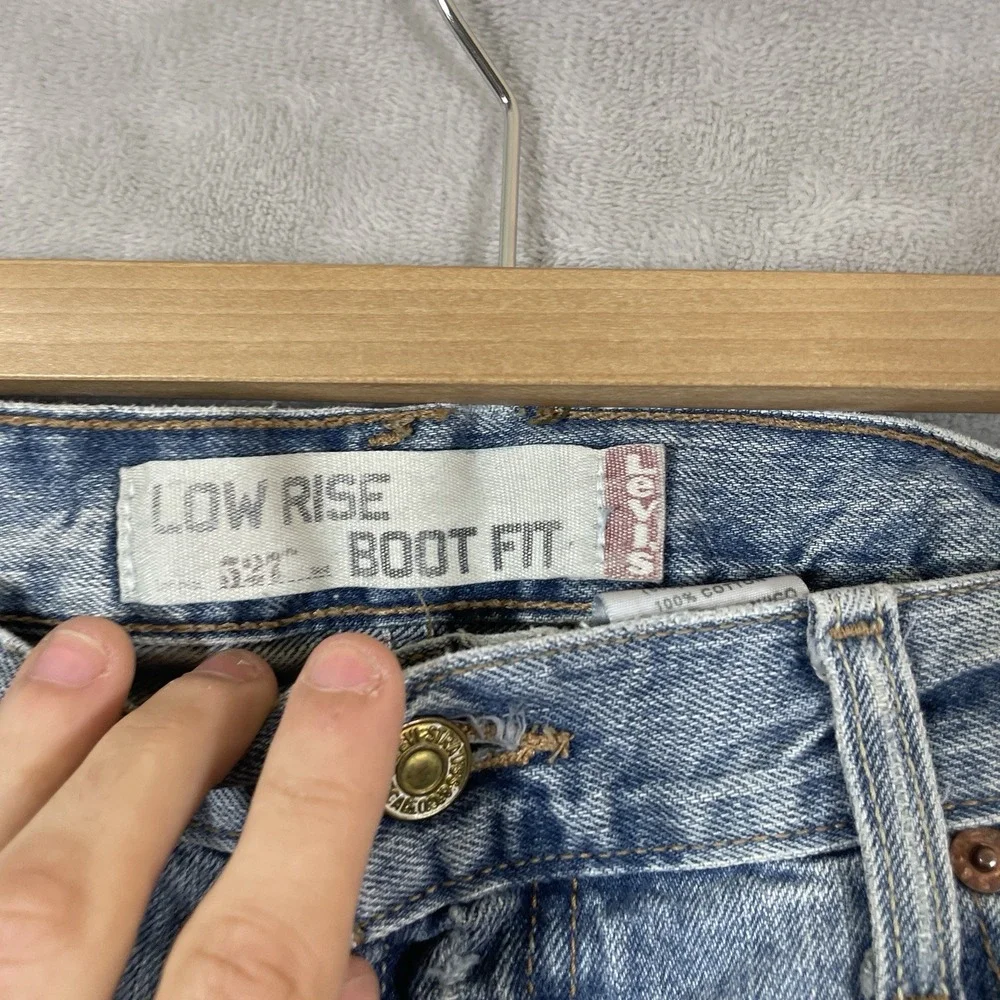 Vtg Levis 527 Jeans Mens 36x32 Distressed Faded Y2K 2000s 2005 Low Rise Boot Fit